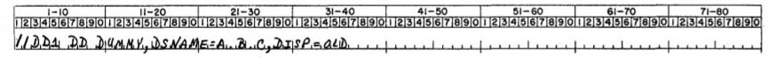 OS/360 DD syntax