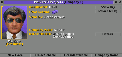 OpenTTD Company Window